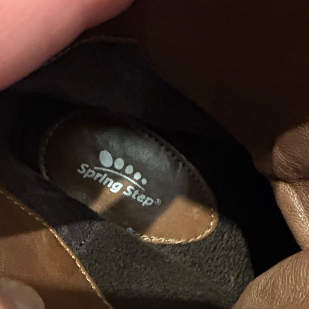 Spring Step Tan Lace Up Boots - Picture 5 of 8